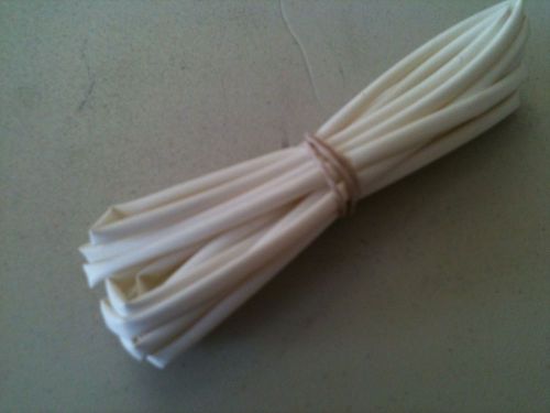 1/8&#034; id / 3mm thermosleeve white polyolefin 2:1 heat shrink tubing - 50&#039; section for sale
