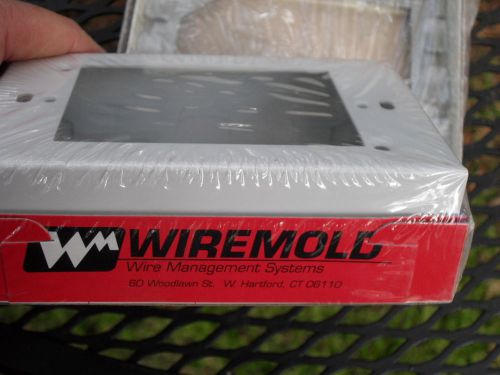 &#034;lot of 6&#034;  wiremold v5741wh, white one-piece shallow device box, 1 gang nib (6) for sale