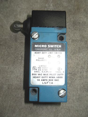 (RR3-4) 1 USED MICRO SWITCH LSF1A LIMIT SWITCH
