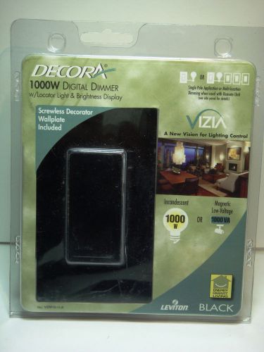 Leviton Decora 1000 Watts Digital Dimmer  VZM10-1LE (Black)