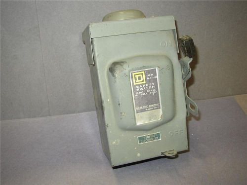 Small 30 amp  disconnect switch square d 240v  61d2 for sale