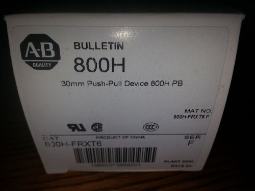 Allen Bradley 800T-FXT6D4 30MM PUSH PULL DEVICE BRAND NEW IN BOX