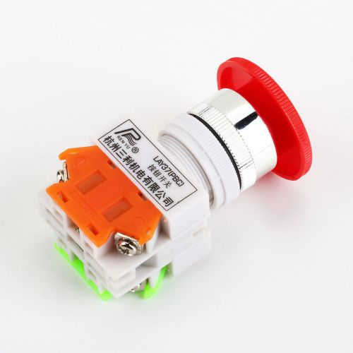 Nc n/c emergency stop switch push button mushroom push button 4screw terminal fo for sale
