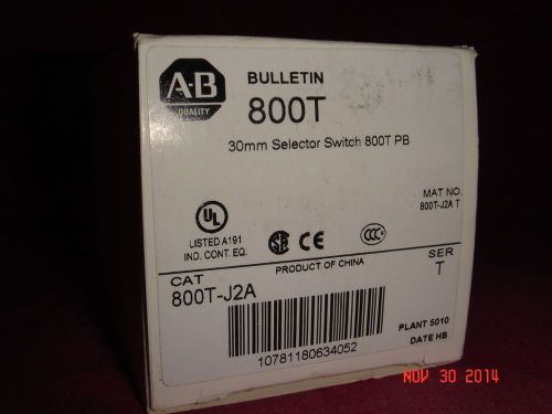 Allen Bradley 800T-J2A Selector Switch (NIB)