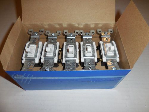 Lot of 10 Leviton Residential 3 Way Toggle Switch 1453-WCP White 15A NEW IN BOX