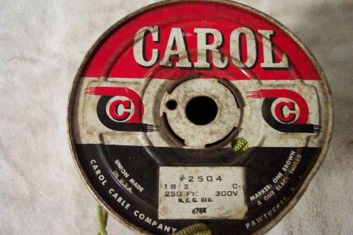 Vintage Carol #2504 18/2  Lamp Cord Cable Partial Roll 38&#039;