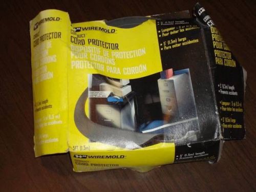 CordWay 5 Foot Floor Cord Wire Cable Protector, brown Rubber, New In Box