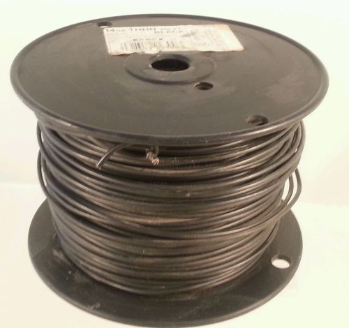 Essex partial spool approx 450&#039; 14 gauge black 600 v insulated wire - thhn thwn for sale