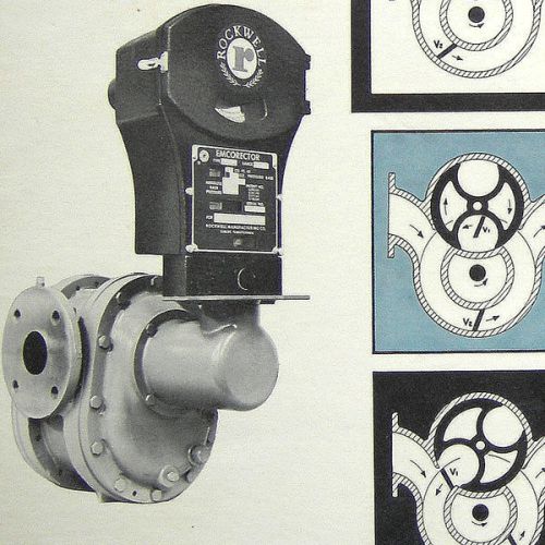 Vtg rockwell 1963 roto seal natural gas meter measure calibration brochure cfh for sale