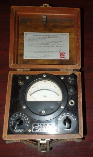 Antique W.U. Tel Co / Q.V.S. Inc Decibel DBM Portable Meter Unit Tester WU QVS