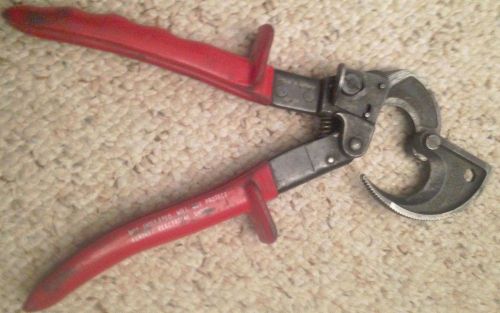 Klein tools 63060 ratchet cable cutter, 10&#034;, shear cut. free shipping for sale