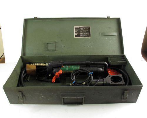 Burndy y34bp-2 hypress foot operated hydraulic pump w/ crimper heads and dies for sale