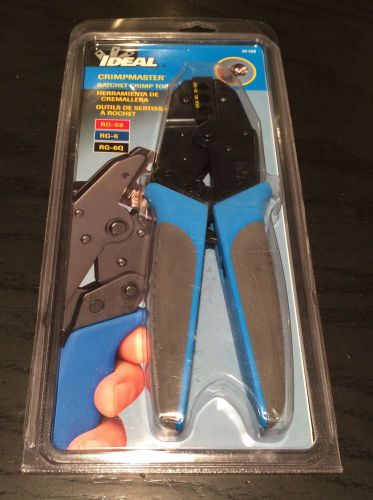 New ideal 30-503 crimpmaster f type catv crimper ratchet crimp tool for coax for sale