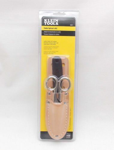 Klein tools cable splicer&#039;s kit new sealed 46037 scissors, knife &amp; holder for sale