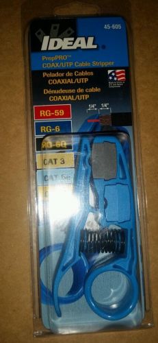 Ideal 45-605 preppro coax /utp cable stripper for sale