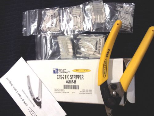 Ripley miller fiber optic stripper new cfs-2 46107-m + 15mm 25mm splice sleeves! for sale