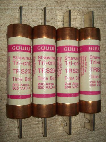 Set of 4 Gould Shamut Tri-onic TRS200R Fuses