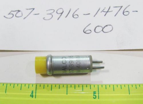 1x Dialight 507-3916-1476-600 18V 40mA Yellow Short Cyl Incandescent Cartridge