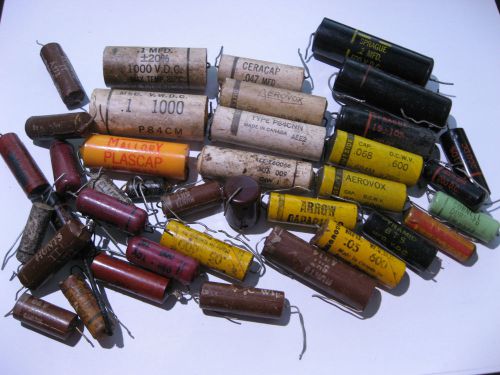 Lot of assorted high voltage tube equipment capacitors - vintage pulls for sale