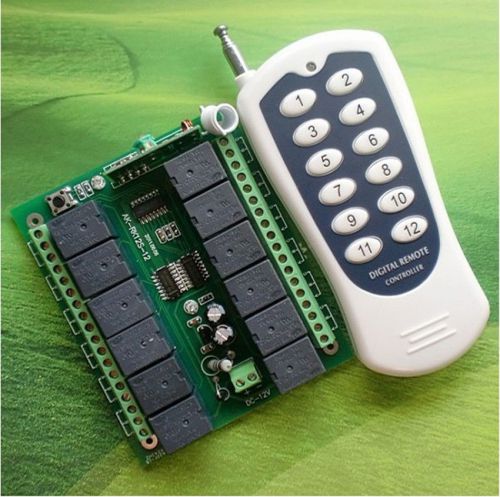 12V 12CH RF Wireless Remote Control Switch system / Transmitter and Receiver /RF
