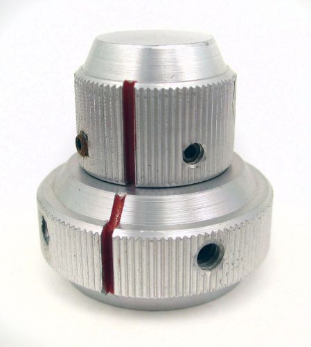 Dual Stacked Solid Aluminum Red Line Concentric Control Tuning Knob Set