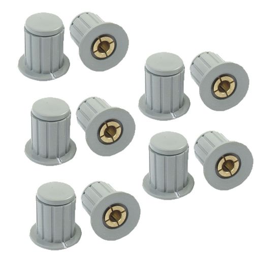 10pcs Gray Volume Control 4mm Split Shaft Diameter Potentiometer Knobs Quality