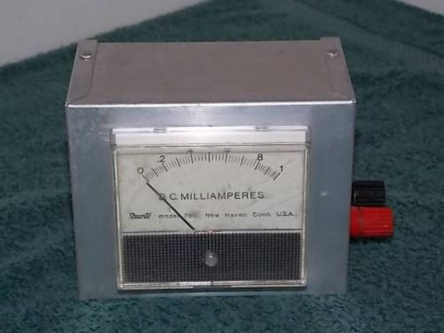 Vintage Shurite Model 750 DC Milliamperes Meter in Aluminum Case