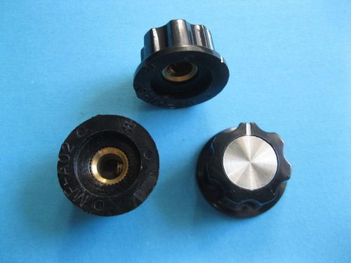20 pcs skirted knob a02 for standard pots black d 23mm h 14mm hole diamete 6mm for sale