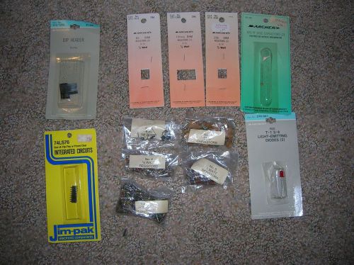 Assorted resistors, capacitors, leds, etc for sale