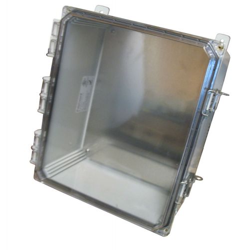 Electrical Enclosure NEMA 4X Polycarbonate Clear Hinge 10x8x4 Outdoor Sub Panel
