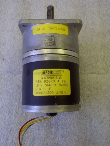 Berger lahr motor with gearbox model rsm 828/3 a fk for sale