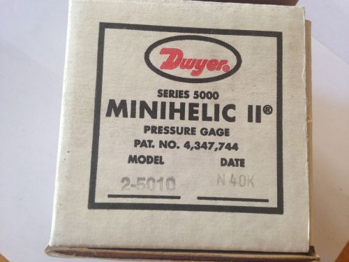 Dwyer Minihelic II Series 5000 Differential Pressure Gage Model# 2-5010 NEW
