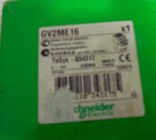 NEW, GV2ME16 / TeSys  034317  SCHNEIDER ELECTRIC,CIRCUIT BREAKER