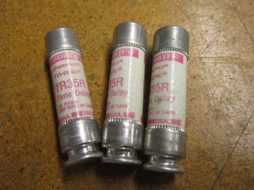 Gould shawmut tri-onic tr35r time delay fuse 35a 250vac (lot of 3) for sale