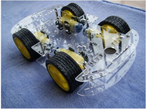 New 4wd smart robot car chassis kits with speed encoder for arduino diy car for sale