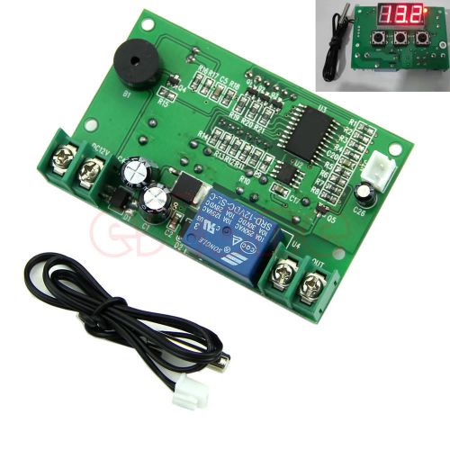 Dc12v digital temperature controller thermostat temp relay sensor control switch for sale