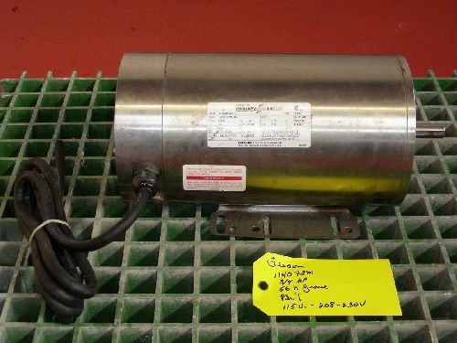 Leeson Elect Motor, 3/4 HP, S/S