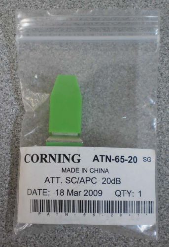 Corning ATN-65-20 In-Line Optical Attenuator 20dB Flat Wavelength NEW  #7539