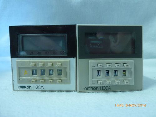 Omron h3ca-8h timer 100-120vac 50-60hz 9va 3a 250vac 8pin - qty 2 good condition for sale