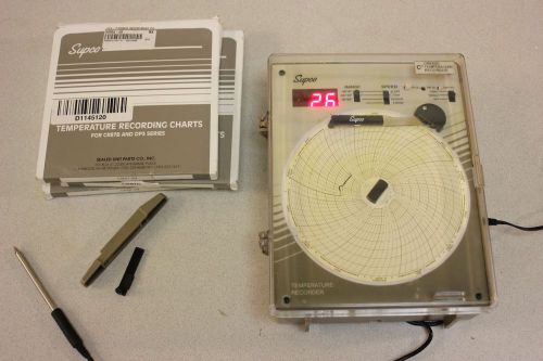 Supco CR87BC Temperature Chart Recorder, including 2 1/2 Boxes of Charts