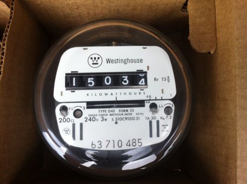Westinghouse, electric watthour meter (kwh), ez read,cyclone, 240v, 200 amps, 3w for sale
