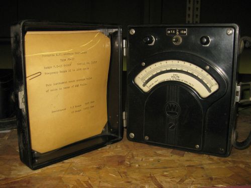 Vintage Westinghouse Portable AC Average Voltmeter Type PN-35 (tag# 16)