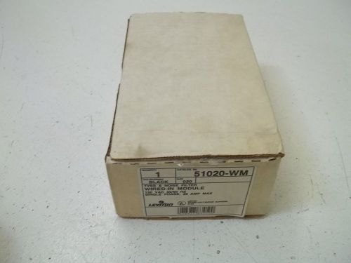 LEVITON 51020-WM WIRED-IN MODULE 120VAC SINGLE PHASE, 20AMP *NEW IN A BOX*