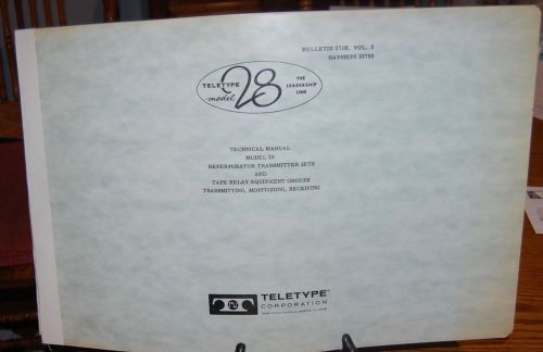 Teletype Model 28 Bulletin 271B Technical Manual-Vol 3 - 1961