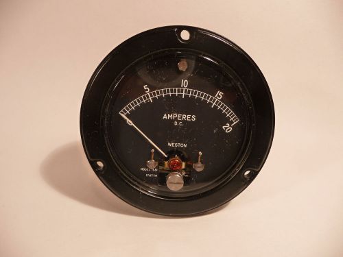 Weston dc ammeter 0 - 20 amps, nsn 6625-00-535-9748, model 1531, us army 8519149 for sale