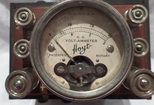 Antique hoyt ac/dc volt-ammeter  display box, steam punk, automotive, industrial for sale