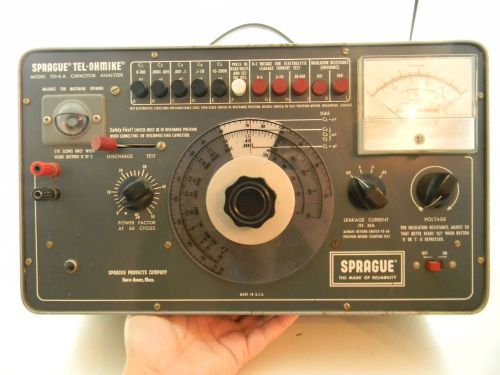 SPRAGUE TEL-OHMIKE TO-6A CAPACITOR ANALYZER TEST EQUIPMENT GREAT CONDITION WORKS