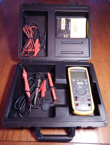 FLUKE 1587 INSULATION MULTIMETER KIT / LEADS / ACCESSORIES *TESTED* XLNT COND !