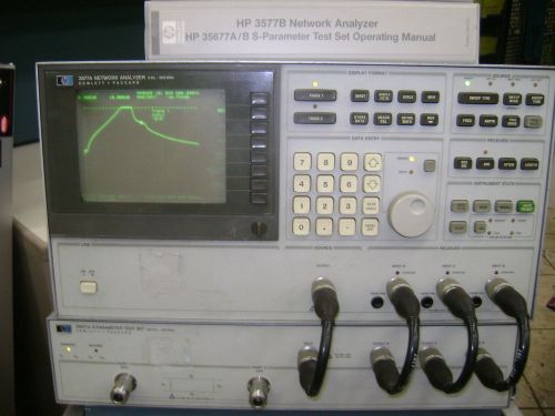 Hp 3577a network analyzer w/ hp35677a s-parameter test set w/ manuals for sale