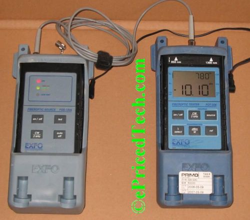Exfo fot-30a fiber optic test set power meter fos-120a source 850/1300 for sale
